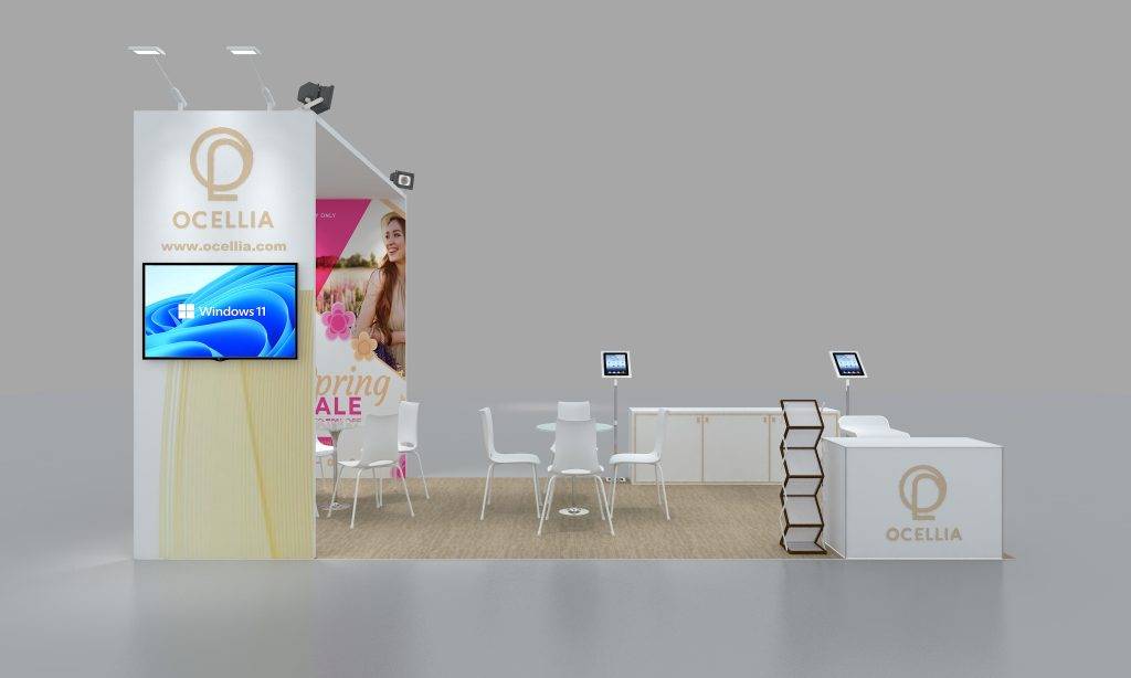 Evanta 10x20 custom trade show booth rental Orlando Chicago Atlanta & nationwide front view