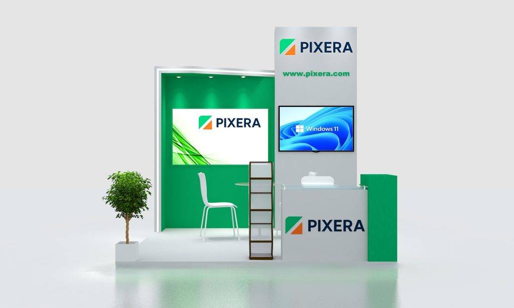 Verde 10x10 custom trade show booth rental Orlando Chicago Atlanta & nationwide front view