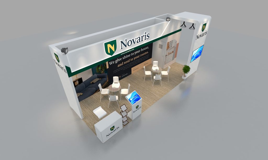 Kairo 10x30 custom trade show booth rental Orlando Chicago Atlanta & nationwide front view